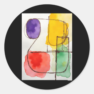 Rond Sticker en couleurs vives