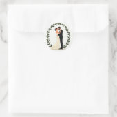Rond Sticker en couple Mariage d'amour éternel (Sac)