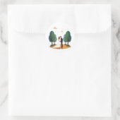 Rond Sticker en couple Mariage Whimsical (Sac)