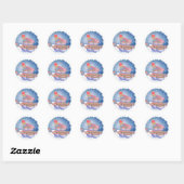 Rond Sticker en couple Snowman (Feuille)