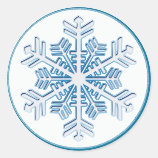 Rond Sticker en cristal de glace bleu (Devant)