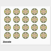 Rond Sticker en cristal de glace d'hiver (Feuille)