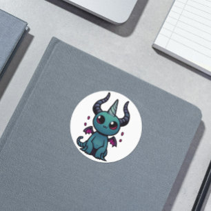 Rond Sticker en cristaux Demonic Unicorn Helhorn - mign