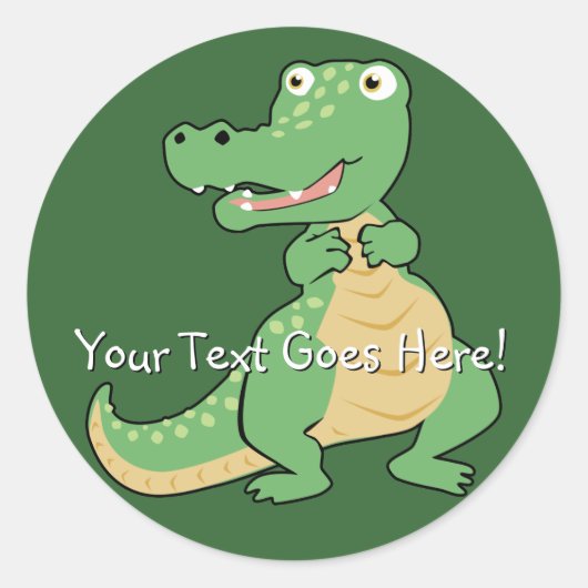 Rond Sticker en crocodile (Devant)