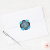 Rond Sticker en croix noire - Customisé (Enveloppe)