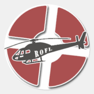 Rond Sticker en cuivre RoFL rouge