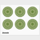 Rond Sticker en dentelle de forêt (Feuille)