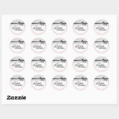 Rond Sticker en dentelle douce et chic (Feuille)