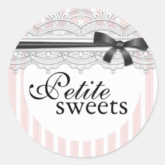 Rond Sticker en dentelle douce et chic