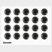 Rond Sticker en diamant noir (Feuille)