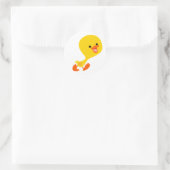 Rond Sticker en druckling à caricature de marche mignon (Sac)