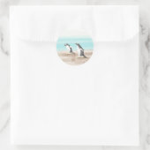 Rond Sticker en duo de pingouins (Sac)