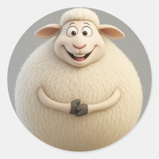 Rond Sticker en duvet souriant (Devant)