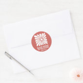Rond Sticker en fleur (Enveloppe)