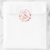 Rond Sticker en fleurs de fraises sucrées (Sac)