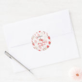 Rond Sticker en fleurs de fraises sucrées (Enveloppe)