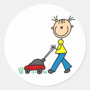 Rond Sticker en herbe fillette