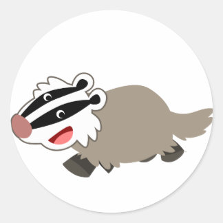 Rond Sticker en insigne de dessin mignon