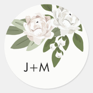 Rond Sticker en ivoire et en Mariage roux