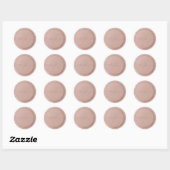 Rond Sticker en latte rose Merci de script (Feuille)
