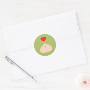 Rond Sticker en maquette d'amour