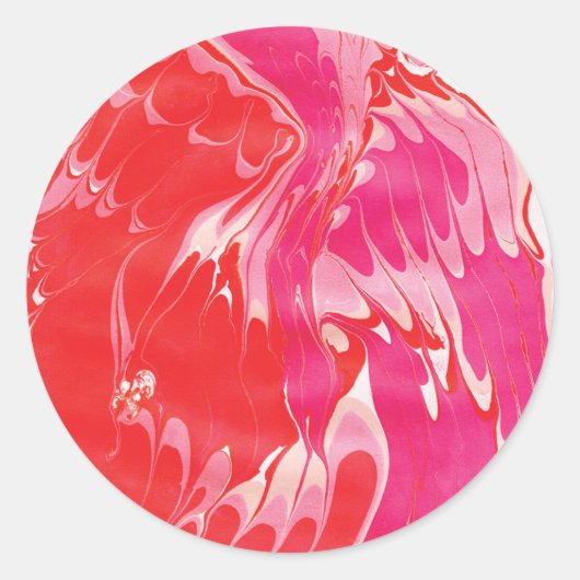 Rond Sticker en marbre rouge (Devant)