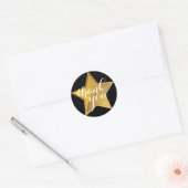 Rond Sticker en Merci brillant Gold Star (Enveloppe)