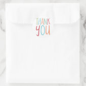 Rond Sticker en Merci coloré (Sac)