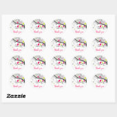 Rond Sticker en Merci couleur Inséparable Whimsical (Feuille)
