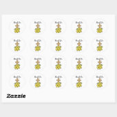 Rond Sticker en Merci croisé (Feuille)