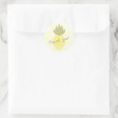 Rond Sticker en Merci d'ananas Artsy (Sac)