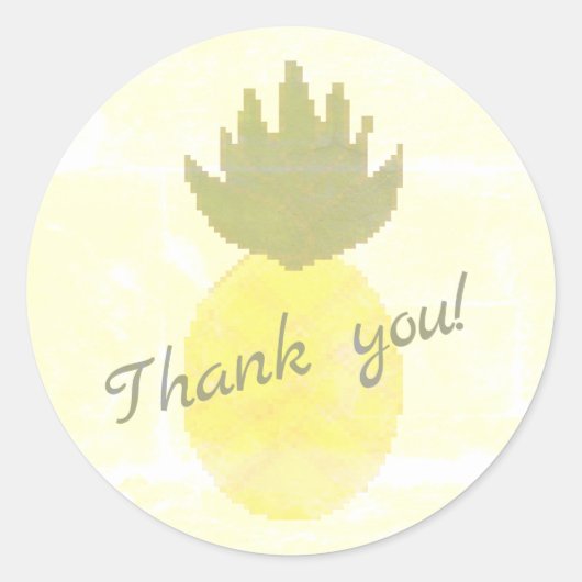 Rond Sticker en Merci d'ananas Artsy (Devant)