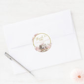 Rond Sticker en Merci de Baby shower Blush Pink (Enveloppe)