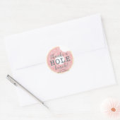 Rond Sticker en Merci de Baby shower de Donut rose (Enveloppe)