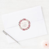 Rond Sticker en Merci de Baby shower rose (Enveloppe)