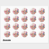Rond Sticker en Merci de Candy Land (Feuille)
