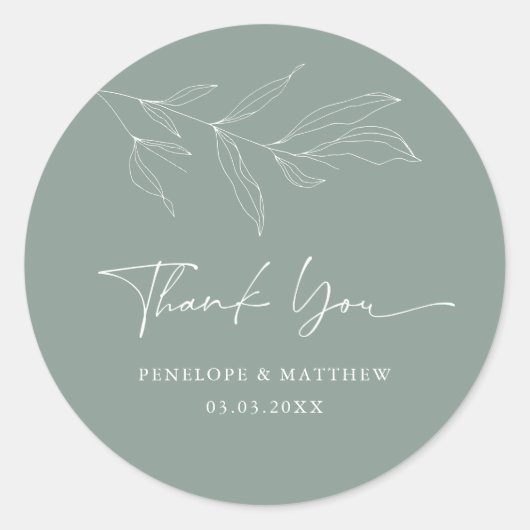 Rond Sticker en Merci de  de l'axe de dessin (Devant)