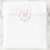 Rond Sticker en Merci de Donut Pastel Color (Sac)