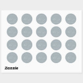 Rond Sticker en Merci de feuillage bleu Dusty (Feuille)