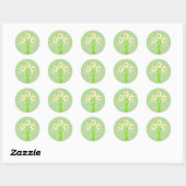 Rond Sticker en Merci de jonquilles (Feuille)