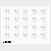 Rond Sticker en Merci de lavande (Feuille)