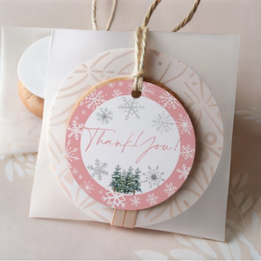 Rond Sticker en Merci de l'hiver