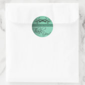 Rond Sticker en Merci de papillon Damask (Sac)
