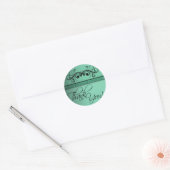 Rond Sticker en Merci de papillon Damask (Enveloppe)