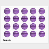 Rond Sticker en Merci de papillon Damask (Feuille)