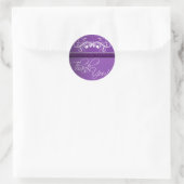 Rond Sticker en Merci de papillon Damask (Sac)
