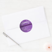 Rond Sticker en Merci de papillon Damask (Enveloppe)