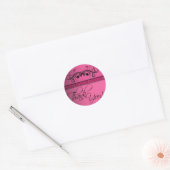 Rond Sticker en Merci de papillon Damask (Enveloppe)