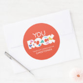 Rond Sticker en Merci Escalade Rock (Enveloppe)