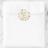 Rond Sticker en Merci Fleur sauvage vintage (Sac)